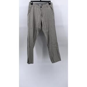 XIOS Men's Gray Slim-Fit Cotton-Linen Pants SZ 29X30